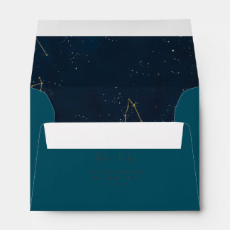 Modern Celestial Wedding Invitation Envelope