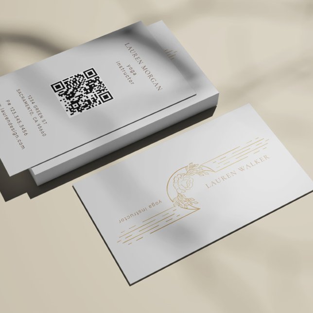 Modern Celestial Yoga Studio Business Card (Creator Uploaded)