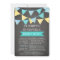 Modern Chalkboard Bunting Boys Baby Shower
