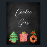 Modern Chalkboard Christmas Cookie Bar Sign<br><div class="desc">Modern Chalkboard Hot Cocoa Bar Sign</div>