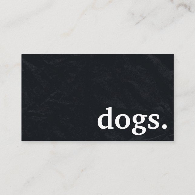 Modern chalkboard dogs. loyalty punch card (Front)