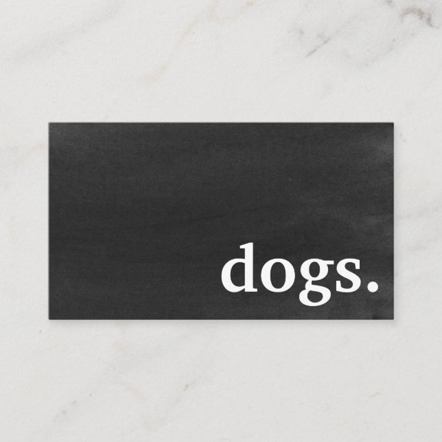 Modern chalkboard dogs. loyalty punch card (Front)