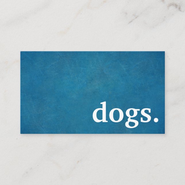 Modern chalkboard dogs. loyalty punch card (Front)