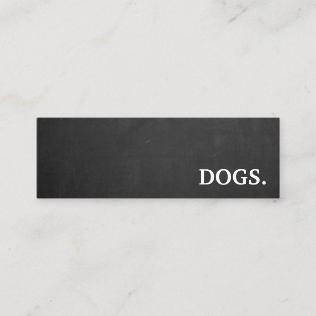 Modern chalkboard dogs. loyalty punch card (Front)