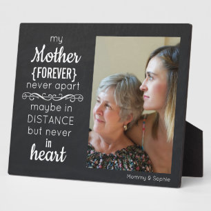 Modern Chalkboard Mother Forever Never Apart Photo Plaque