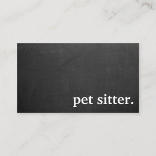 Modern Chalkboard pet pet sitter. Loyalty Card