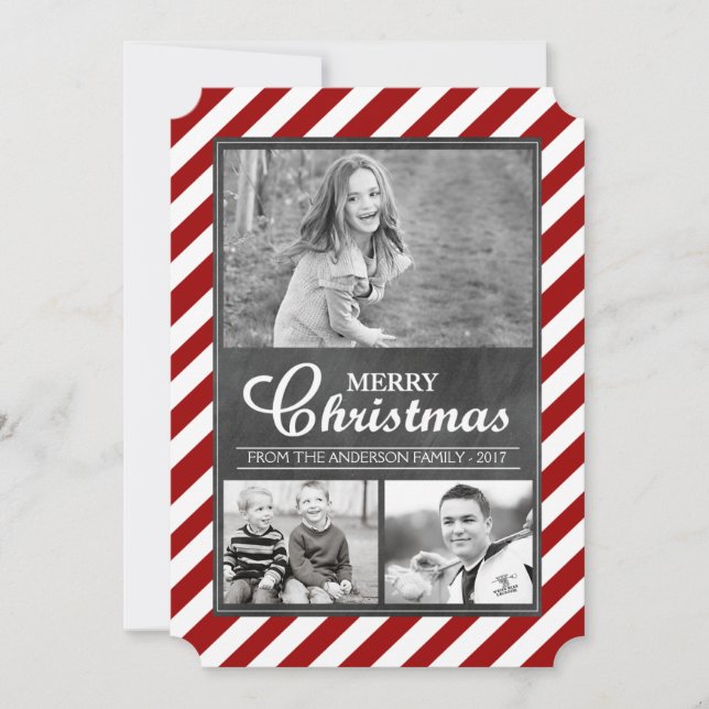 Modern Chalkboard Photo Card Design (Front)