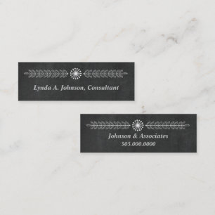 Modern Chalkboard Professional Mini Business Card