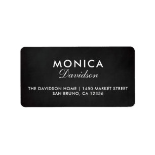 Modern Chalkboard & Script Engagement Party Label