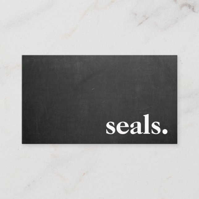 Modern Chalkboard Seals. Business Card (Front)