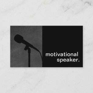 Modern Chalkboard Silhouette Motivational Speaker Business Card