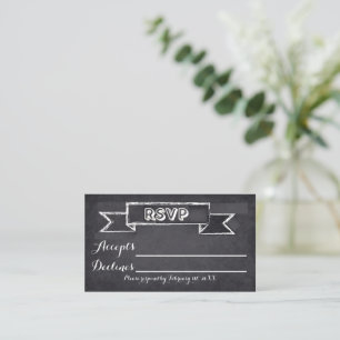 Modern Chalkboard Simple Script  Enclosure Card