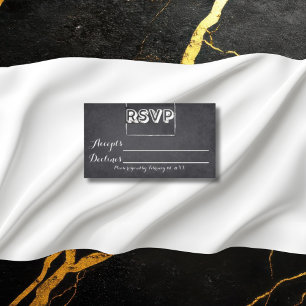 Modern Chalkboard Simple Script Enclosure Card