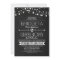 Modern Chalkboard String Lights Wedding Invitation