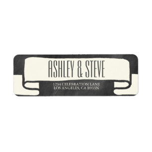 MODERN CHALKBOARD WEDDING ADDRESS LABELS