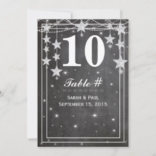 Modern Chalkboard Wedding Table No. Invitation