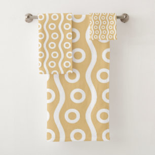 Modern Champagne Bubbles Bath Towel Set