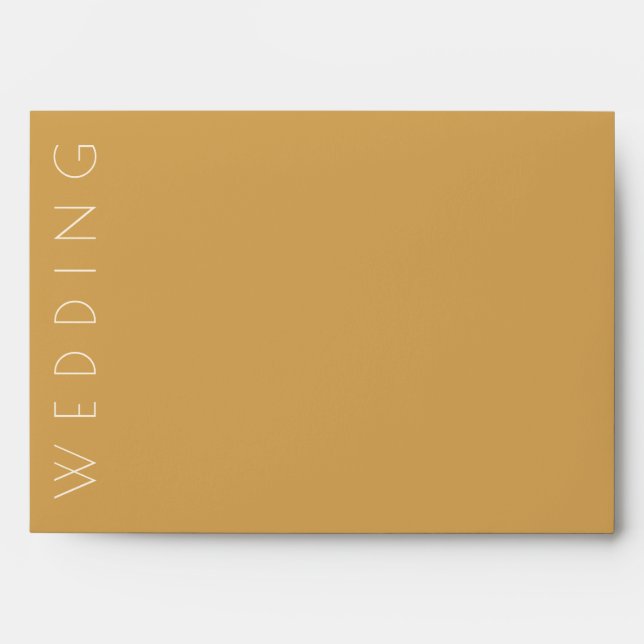 Modern Champagne Tonal Wedding Envelope (Front)