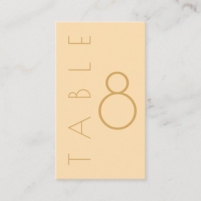 Modern Champagne Tonal Wedding Place Card (Front)