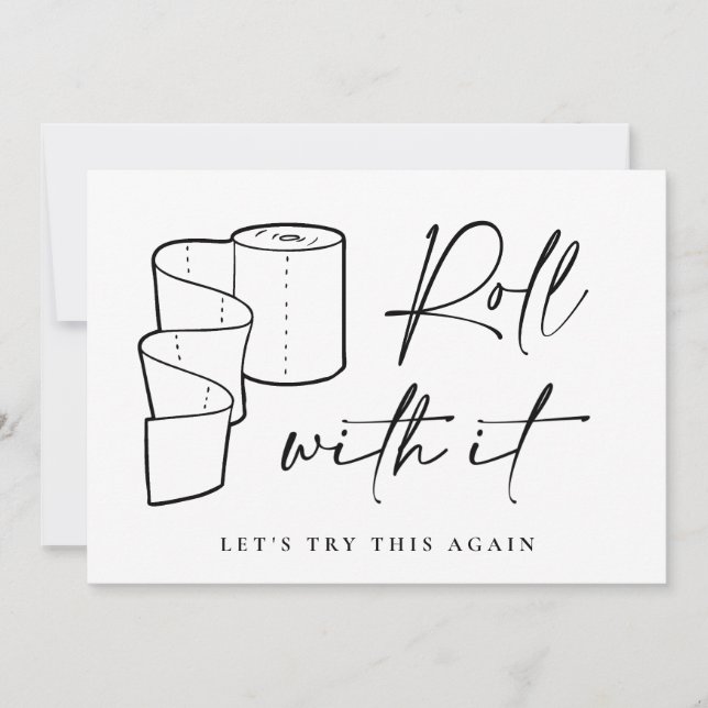 Modern Change of Date Postponed Cancelled Event Invitation (Front)