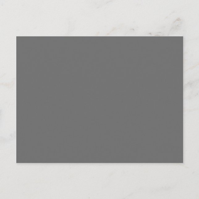 Modern Charcoal Grey Blank Postcard (Front)