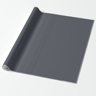 Modern Charcoal Grey  Plain Solid Colour Wrapping Paper