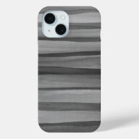 Modern Charcoal Grey Watercolor Lines Pattern