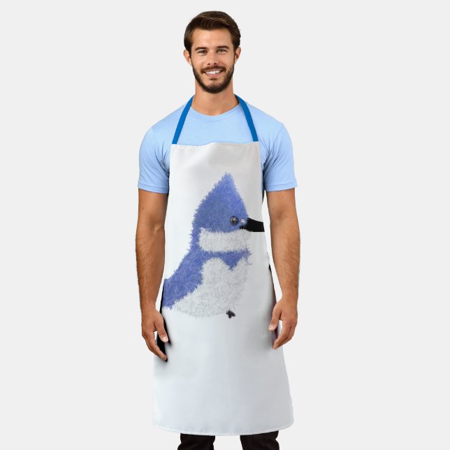 Modern charming belted kingfisher apron (Worn)