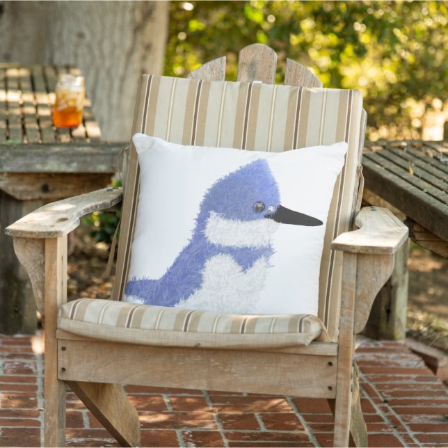 Modern charming belted kingfisher cushion (Chair)