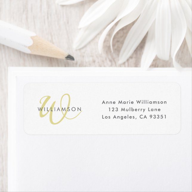 Modern Chartreuse Script Monogram (Insitu)