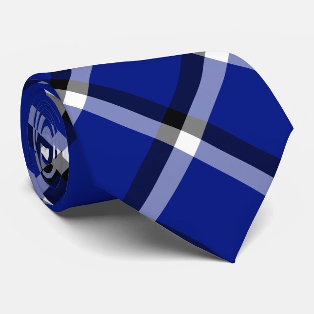 Modern Check Pattern  Neck Tie (Rolled)