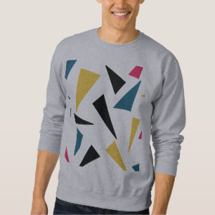 Modern, cheerful, fun, vibrant geometric pattern sweatshirt