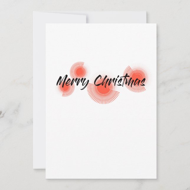 Modern, cheerful, playful design "Merry Christmas" Holiday Card (Front)