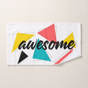 Modern, cheerful, trendy urban design of "Awesome" Hand Towel