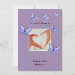 Modern Cheers to the Newlyweds Congrats Card