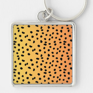 Modern Cheetah Print Key Ring