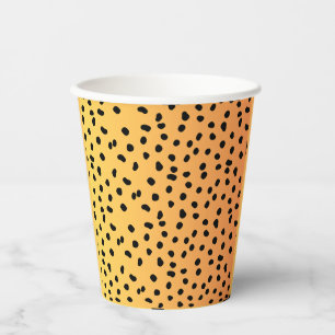 Modern Cheetah Print Paper Cups