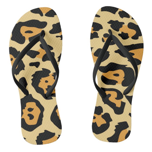 Modern Cheetah Spots Pattern Jandals (Footbed)