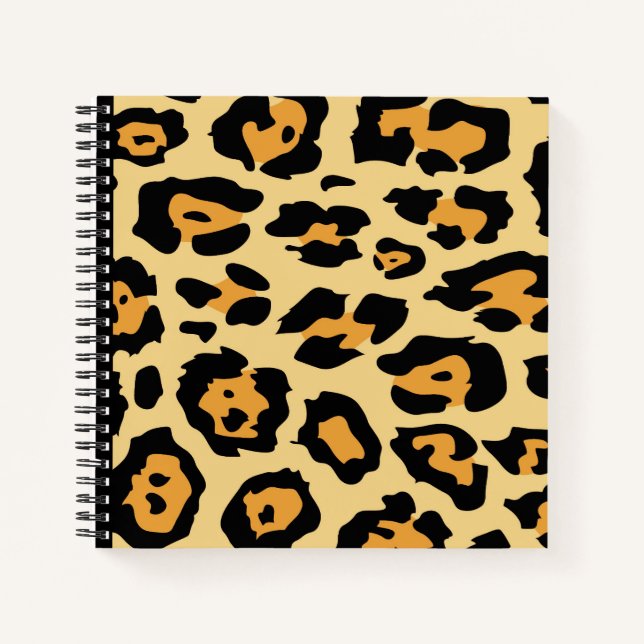 Modern Cheetah Spots Pattern Notebook (Front)