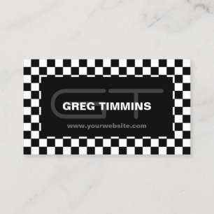 Modern Chequered Business Card Template