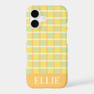 Modern Chequered Green Yellow Orange Custom