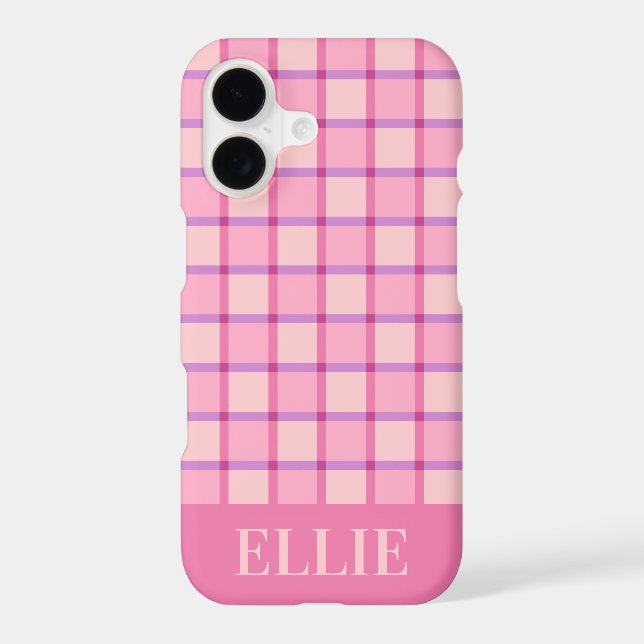 Modern Chequered Pink Purple Custom (Back)