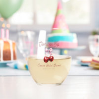 Modern Cherry On Top Pink Bow Bridal Shower