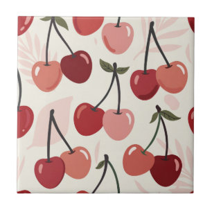 Modern Cherry Pattern Tile