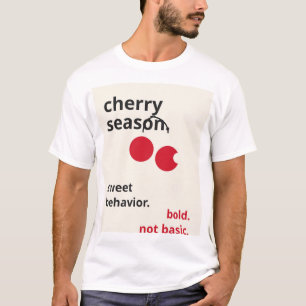 Modern Cherry Season Quote - Bold Red & Cream Mini T-Shirt