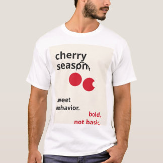 Modern Cherry Season Quote - Bold Red & Cream Mini T-Shirt