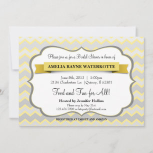 Modern Chevron Bridal Shower Invite