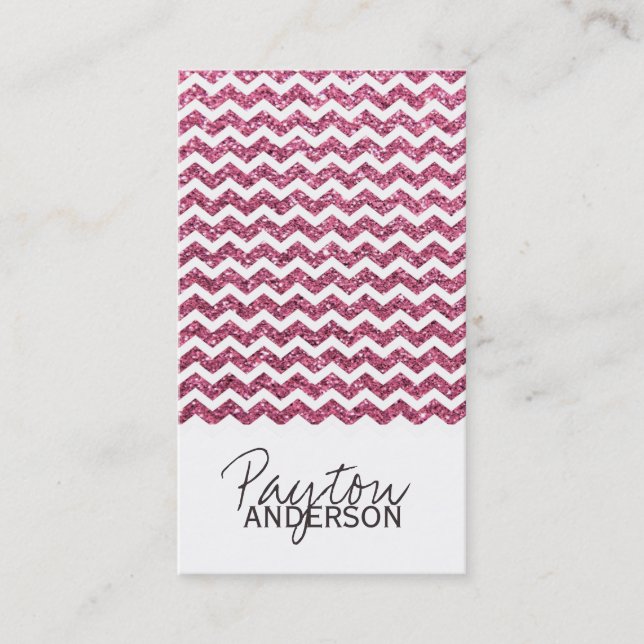 Modern Chevron Business Card Template (Front)