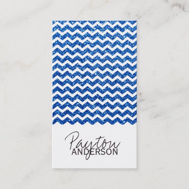 Modern Chevron Business Card Template (Front)