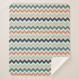 Modern Chevron Design Custom Soft Sherpa Blanket